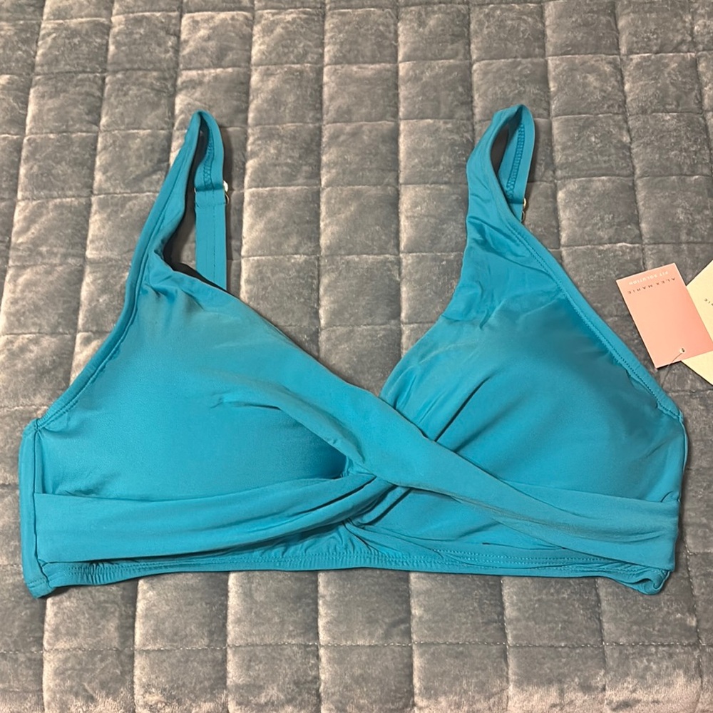 Alex Marie Blue Wireless Bra with Adjustable Straps